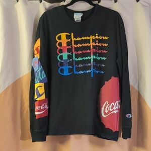 Champion x Coca-Cola Black Long Sleeve Shirt